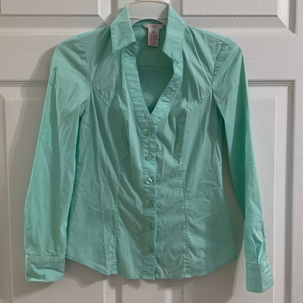 Mint Colored Button Down